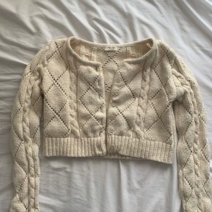 Pacsun cropped cardigan | John Galt Cream Agnes Pointelle Cardigan